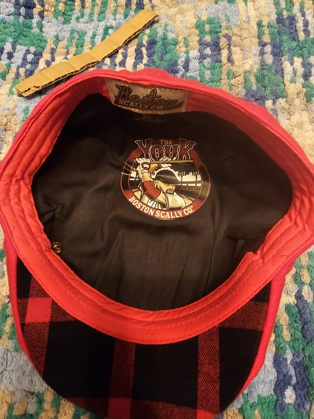 Boston Scally Co. Red & Black Plaid Scally Cap (The Youk)